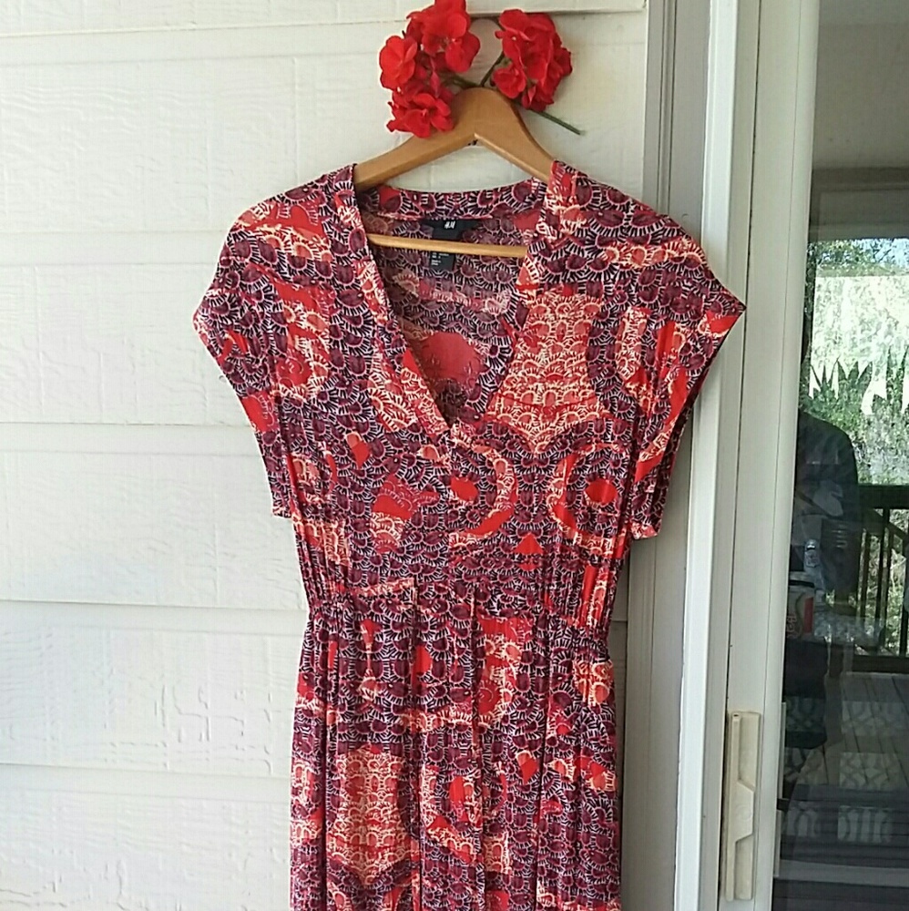 H&M print maxi dress